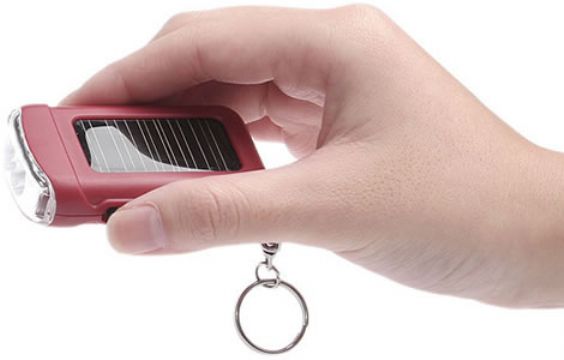 Solar-Energy Flashlight/Key Ring Solar 2-Led